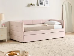 Letto estraibile Velluto CHAVONNE 90 x 200 cm Rosa