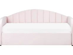 Letto estraibile Velluto EYBURIE 90 x 200 cm Rosa pastello