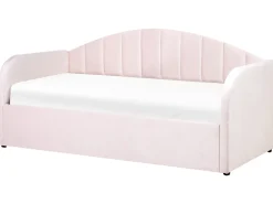 Letto estraibile Velluto EYBURIE 90 x 200 cm Rosa pastello