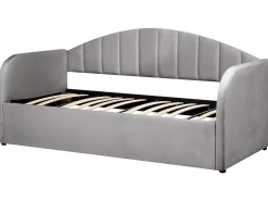 Letto estraibile Velluto EYBURIE 90 x 200 cm Grigio
