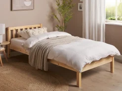 Letto Legno di pino FLORAC 90 x 200 cm Marrone chiaro
