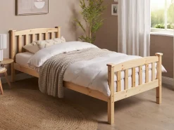 Letto Legno di pino GIVERNY 90 x 200 cm Marrone chiaro