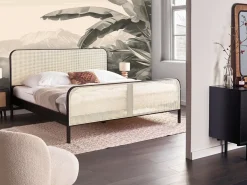 Letto Legno di pino GONFARON 180 x 200 cm Nero