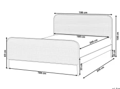 Letto Legno di pino GONFARON 180 x 200 cm Nero