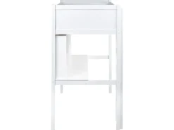 Letto matrimoniale alto con scrivania Legno di pino FOUCAMONT 90 x 200 cm Bianco