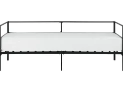 Letto Metallo BATTUT 90 x 200 cm Nero