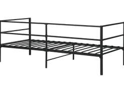 Letto Metallo BATTUT 90 x 200 cm Nero