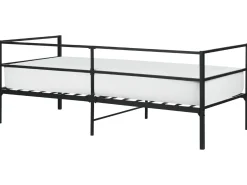 Letto Metallo BATTUT 90 x 200 cm Nero