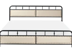 Letto Metallo BREUILLET 180 x 200 cm Nero