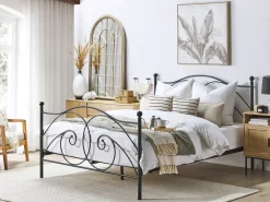 Letto Metallo DINARD 160 x 200 cm Nero