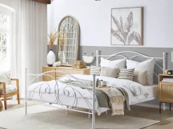 Letto Metallo DINARD 180 x 200 cm Bianco