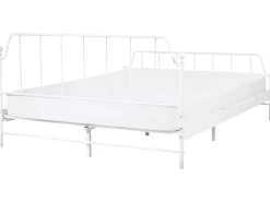Letto Metallo MAURESSAC 160 x 200 cm Bianco