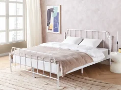Letto Metallo MAURESSAC 160 x 200 cm Bianco