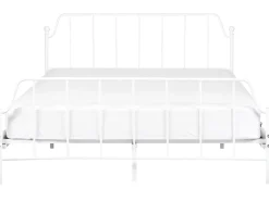 Letto Metallo MAURESSAC 160 x 200 cm Bianco