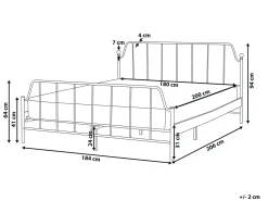 Letto Metallo MAURESSAC 180 x 200 cm Nero