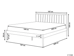 Letto Metallo MAURS 180 x 200 cm Bianco