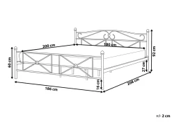 Letto Metallo RODEZ 180 x 200 cm Bianco