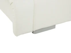 Letto Pelle naturale NANTES 140 x 200 cm Bianco sporco