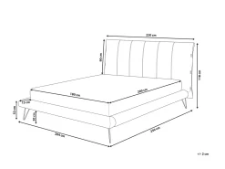 Letto Pelle sintetica BETIN 180 x 200 cm Beige chiaro