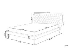 Letto Pelle sintetica ESSONNE 160 x 200 cm Beige
