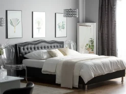 Letto Pelle sintetica METZ 160 x 200 cm Nero