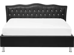 Letto Pelle sintetica METZ 160 x 200 cm Nero