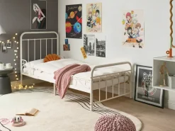 Letto per bambini allungabile Metallo ANAIS 90 x 200 cm Bianco sporco