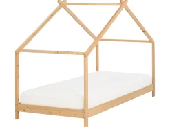 Letto per bambini Casa Legno di pino ORLU 90 x 200 cm Marrone chiaro
