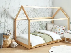 Letto per bambini Casa Legno di pino TOSSE 90 x 200 cm Marrone chiaro