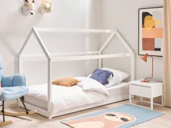Letto per bambini Casa Legno di pino TOSSE 90 x 200 cm Bianco