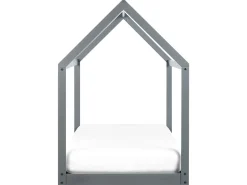 Letto per bambini Casa Legno di pino TOSSE 90 x 200 cm Grigio