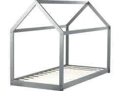 Letto per bambini Casa Legno di pino TOSSE 90 x 200 cm Grigio