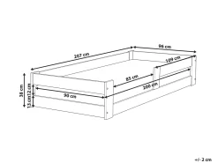 Letto per bambini Legno di pino PRIMELLES 90 x 200 cm Marrone