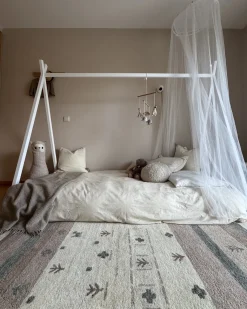 Letto per bambini Tenda Tipi Legno di pino SAURAT 90 x 200 cm Bianco