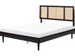 Letto Rattan AURAY 160 x 200 cm Nero