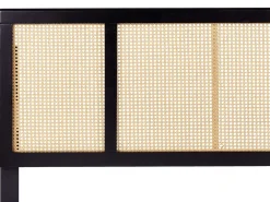 Letto Rattan AURAY 160 x 200 cm Nero