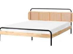 Letto Rattan BOUSSICOURT 180 x 200 cm Marrone chiaro