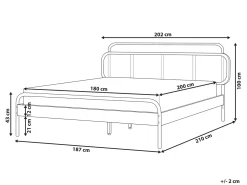 Letto Rattan BOUSSICOURT 180 x 200 cm Marrone chiaro