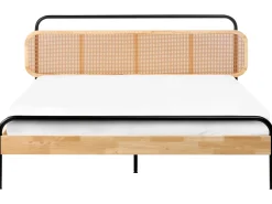 Letto Rattan BOUSSICOURT 180 x 200 cm Marrone chiaro