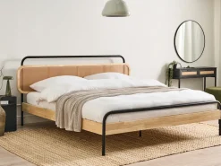 Letto Rattan BOUSSICOURT 180 x 200 cm Marrone chiaro