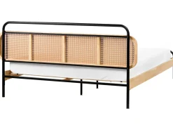 Letto Rattan BOUSSICOURT 180 x 200 cm Marrone chiaro