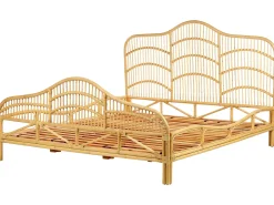 Letto Rattan DOMEYROT 180 x 200 cm Marrone chiaro