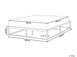 Letto senza testata Metallo VIRY 180 x 200 cm Beige chiaro