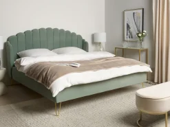 Letto Velluto AMBILLOU 180 x 200 cm Verde