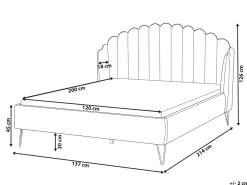 Letto Velluto AMBILLOU 120 x 200 cm Verde