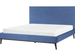 Letto Velluto BAYONNE 180 x 200 cm Blu