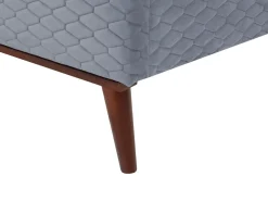 Letto Velluto BAYONNE 90 x 200 cm Grigio