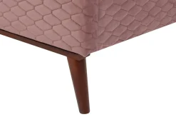 Letto Velluto BAYONNE 90 x 200 cm Rosa
