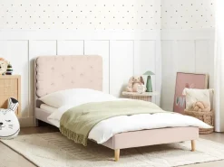 Letto Velluto CORSAINT 90 x 200 cm Beige