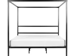 Letto a baldacchino Metallo LESTARDS 180 x 200 cm Nero